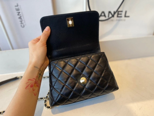 HighQuality CHANEL MINI FLAP BAG WITH TOP HANDLE 1027 - Image 7
