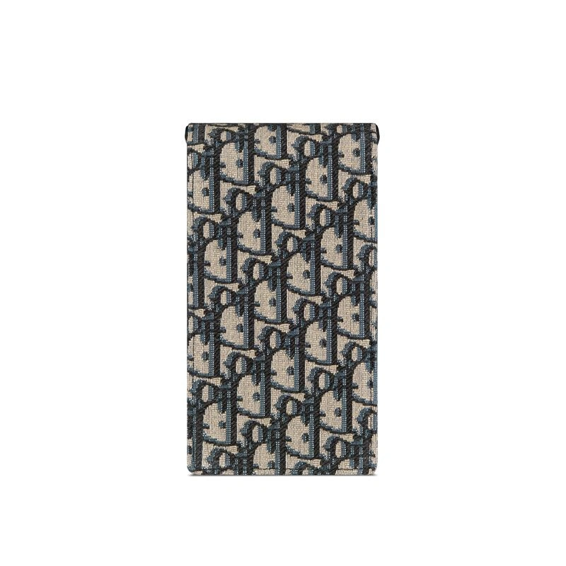 BestValue 490 Dior Saddle Vertical Pouch In Oblique Motif Canvas Blue - Image 3