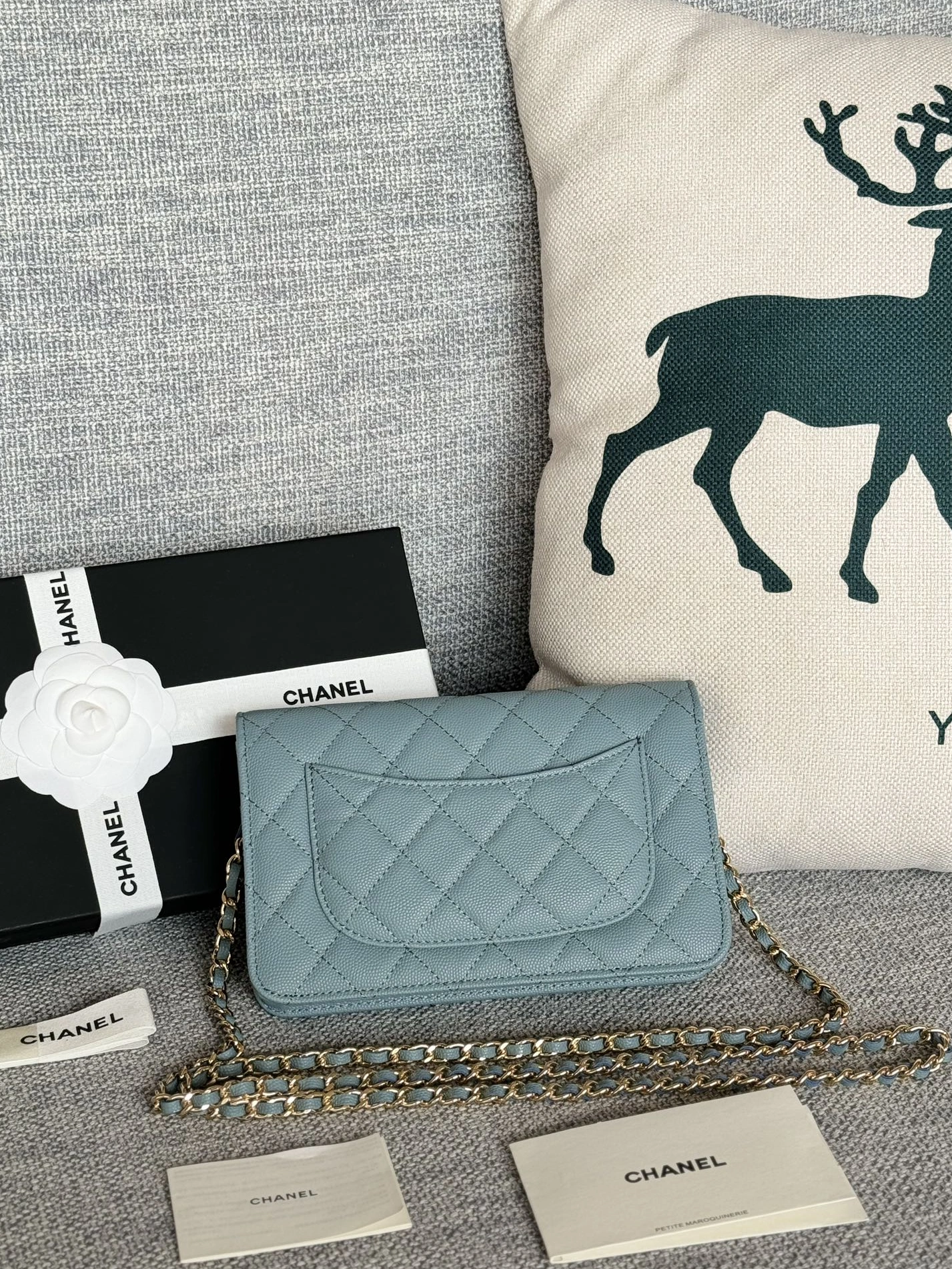 Chanel AAA Quality Messenger Bags In Gold For Women Fashionable 5230