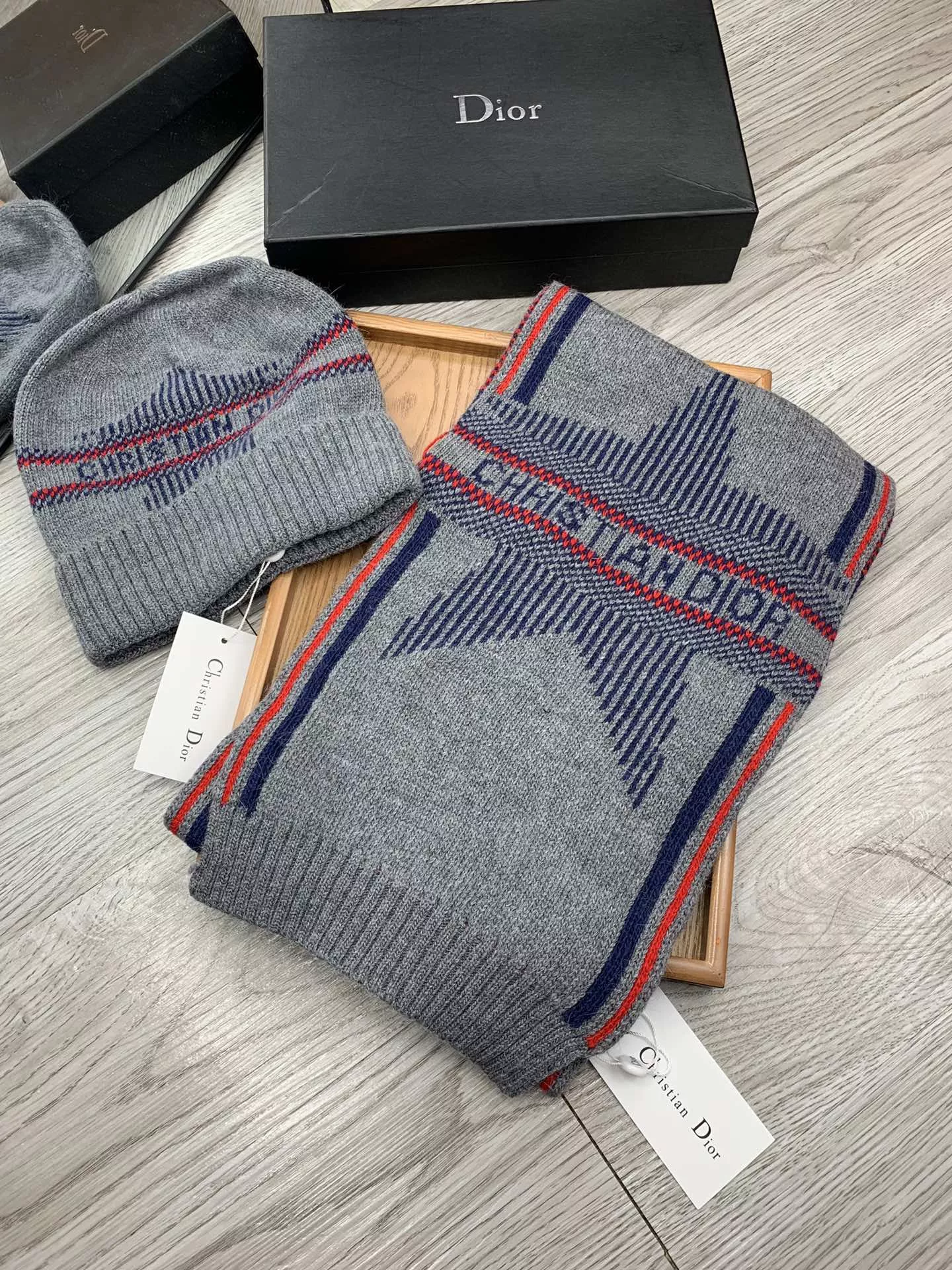 Christian Dior Hat and Scarf Set Affordable 637