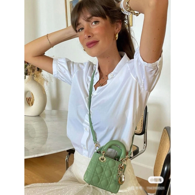 The Lady D Christian Dior Micro Lady Dior Bag Green Cannage Lambskin - Image 4