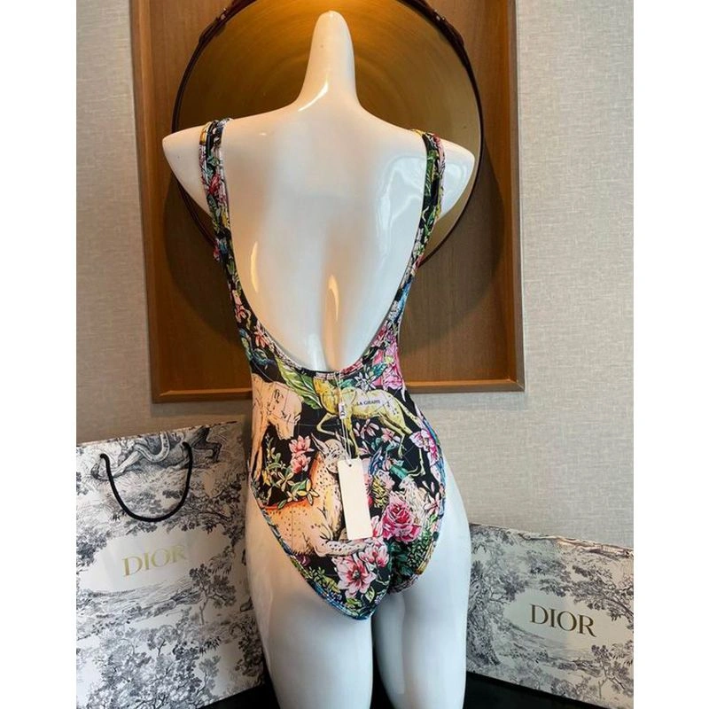 Christian Dior Swimsuit Women D-Constellation Motif Lycra Black StreetReady 1881 - Image 3