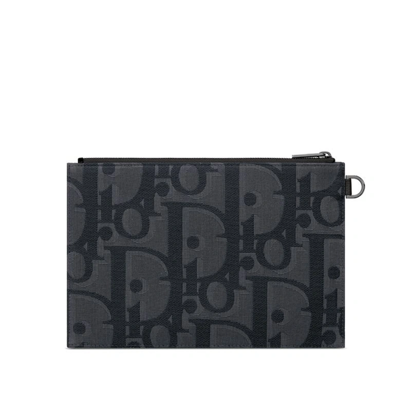Dior A5 Pouch In Maxi Oblique Motif Canvas Black HighQuality 9456 - Image 3