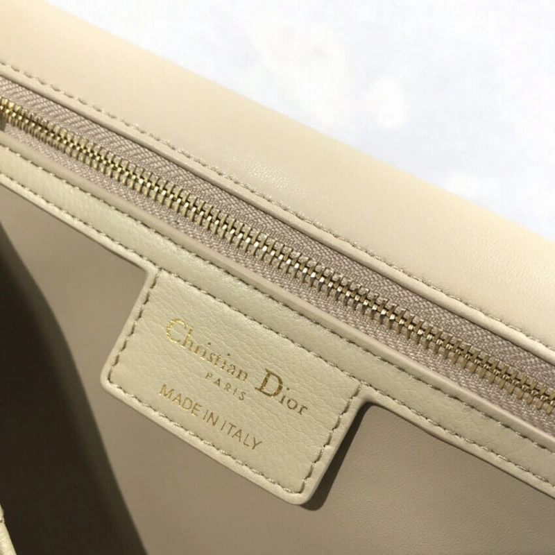 The new Di Dior Large Caro Bag Beige Supple Cannage Calfskin - Image 10