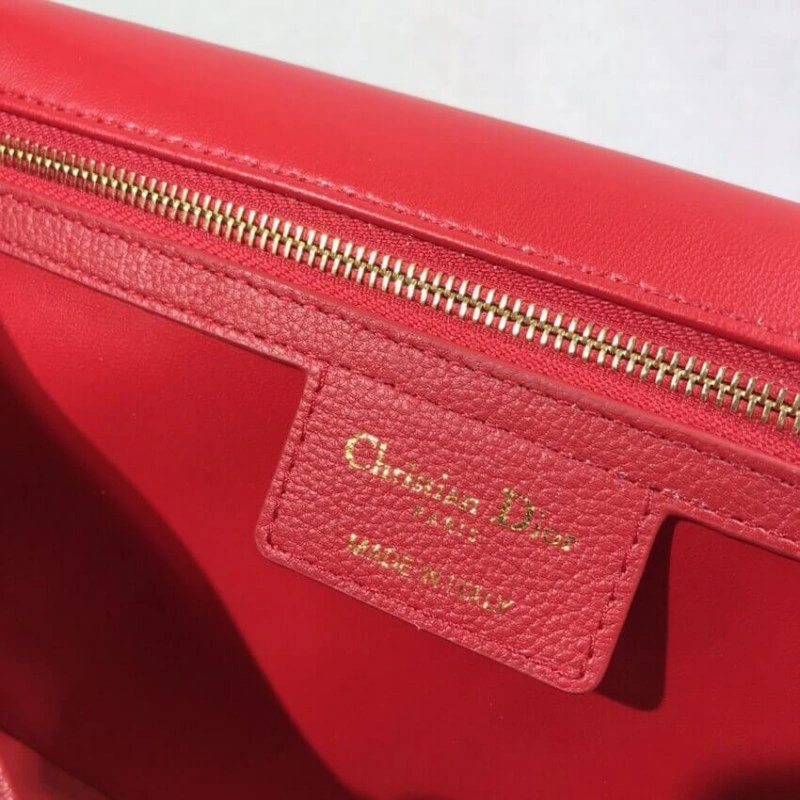 Can be ca Dior Large Caro Bag Red Supple Cannage Calfskin - Image 9