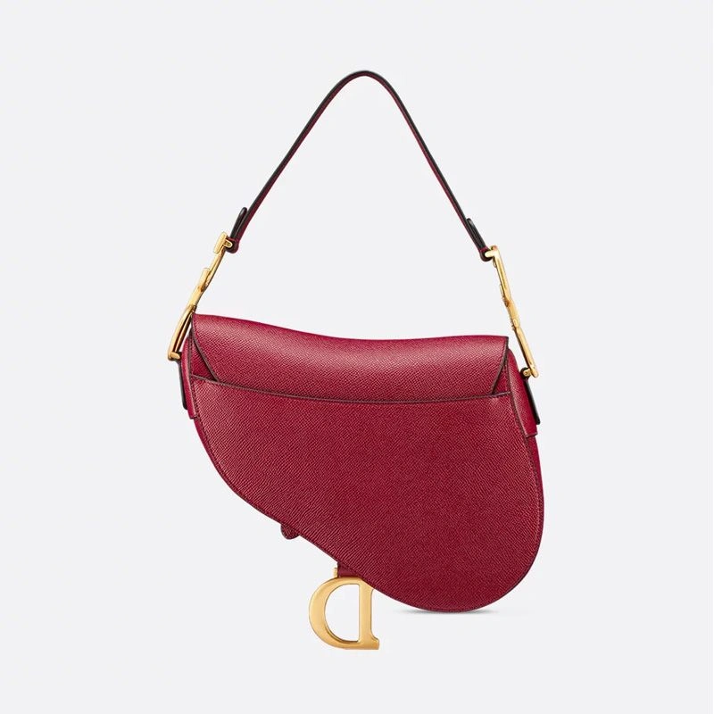 Dior Saddle Bag with Strap In Grained Calfskin Red SportInspired 9179 - Image 3