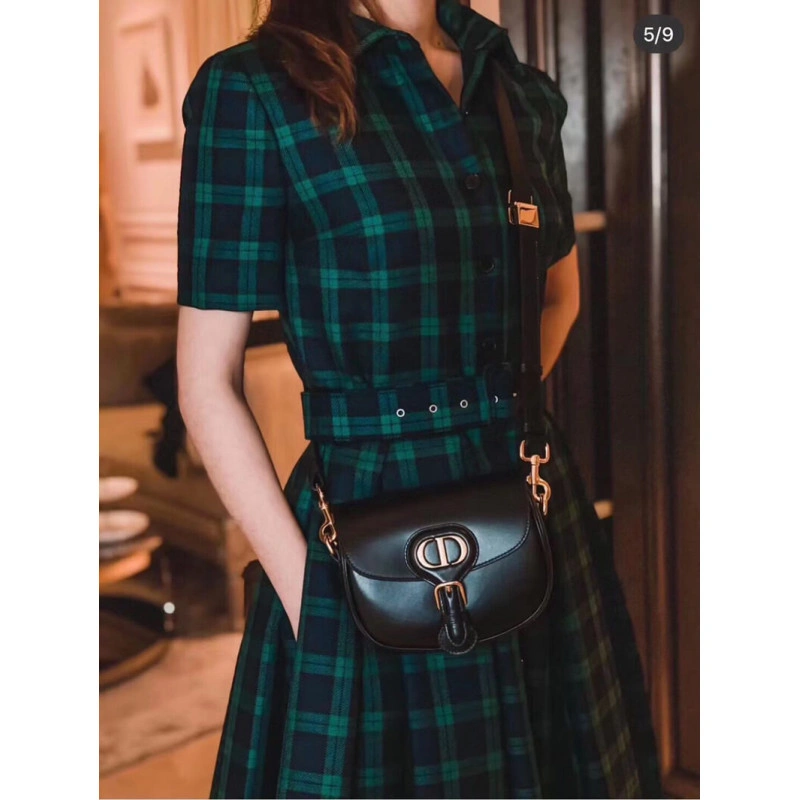 'Christia Dior Small Dior Bobby Bag Black Box Calfskin - Image 7