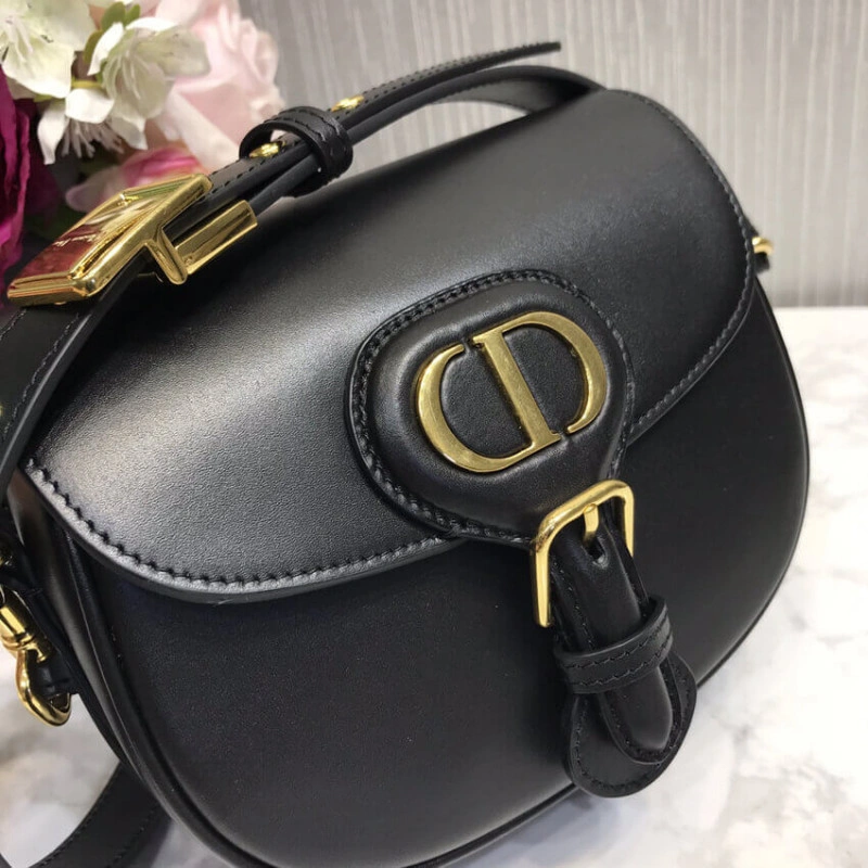 'Christia Dior Small Dior Bobby Bag Black Box Calfskin - Image 12