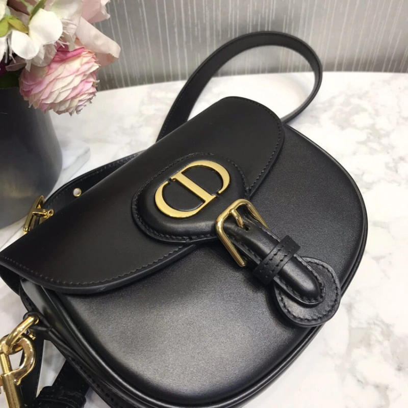 'Christia Dior Small Dior Bobby Bag Black Box Calfskin - Image 13
