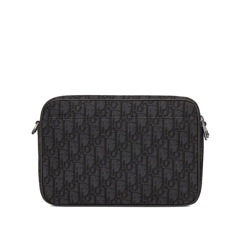 EasyMatch 9876 Maxi Dior Safari Bag with Strap In Oblique Motif Canvas Black - Image 3