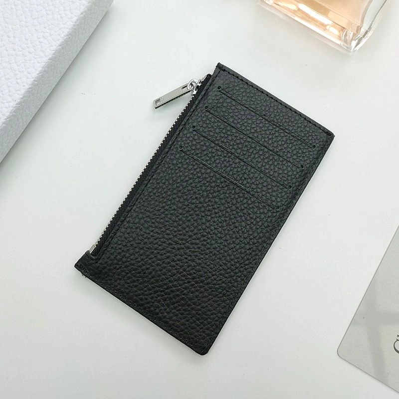 Fashionable 6669 Dior Zipped Card Holder Oblique Motif Canvas Calfskin Blue - Image 3