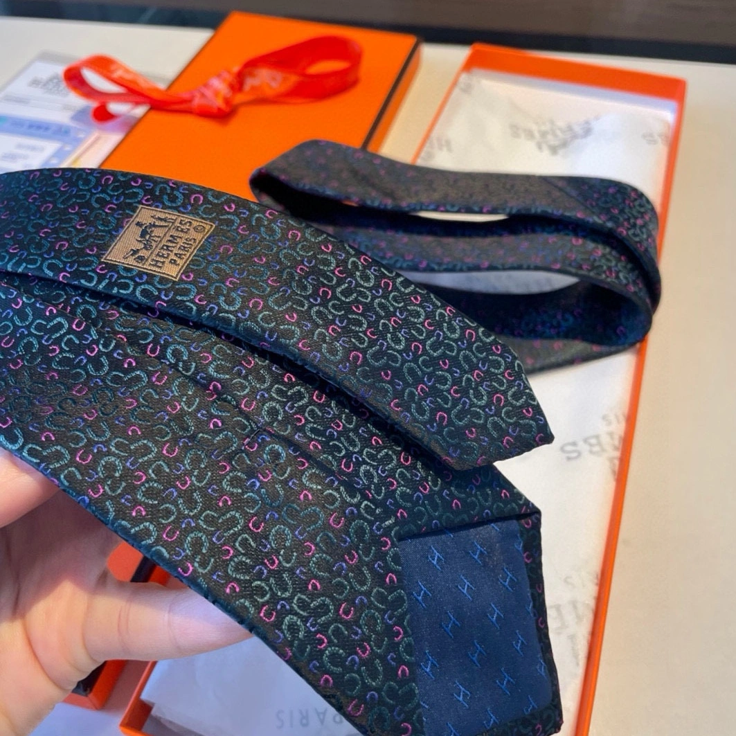 Hermes Necktie For Men Comfortable 7107 - Image 4