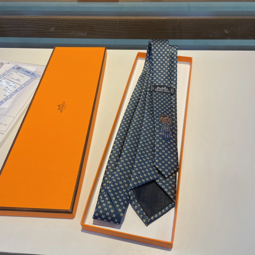 Hermes Necktie For Men Compact 962 - Image 7