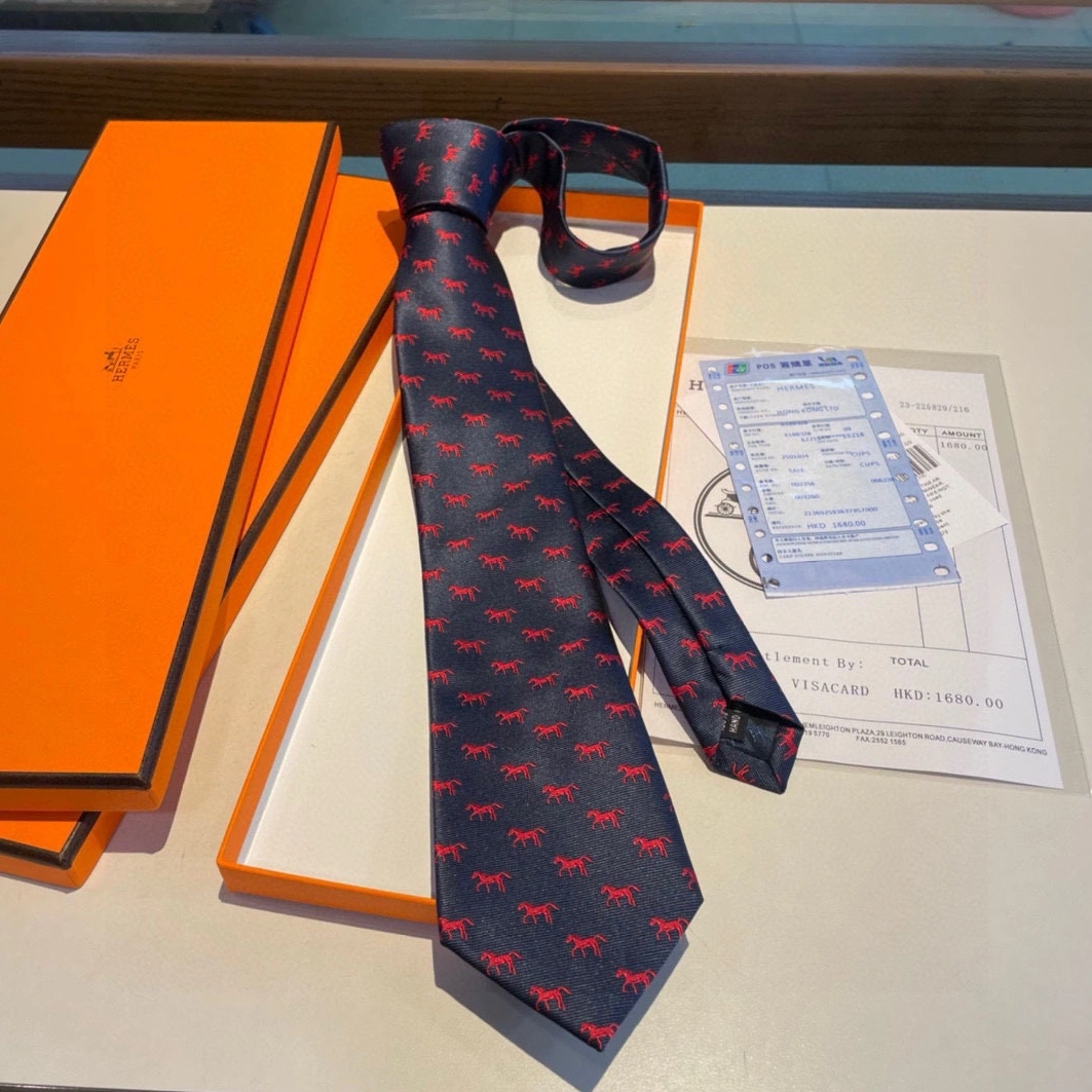 Hermes Necktie For Men Durable 9219