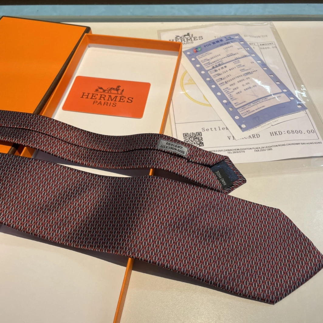 Hermes Necktie For Men Minimalist 1537 - Image 6
