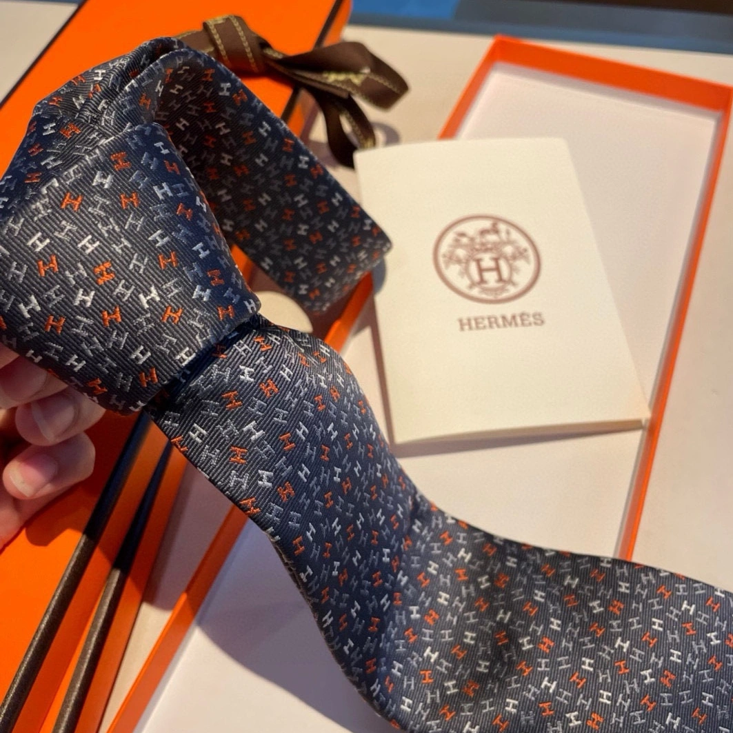 Hermes Necktie For Men Unique 8317 - Image 4