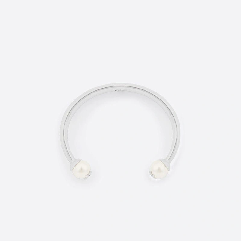 HighQuality 5167 Dior Tribales Bangle Metal and Pearls Silver - Image 3