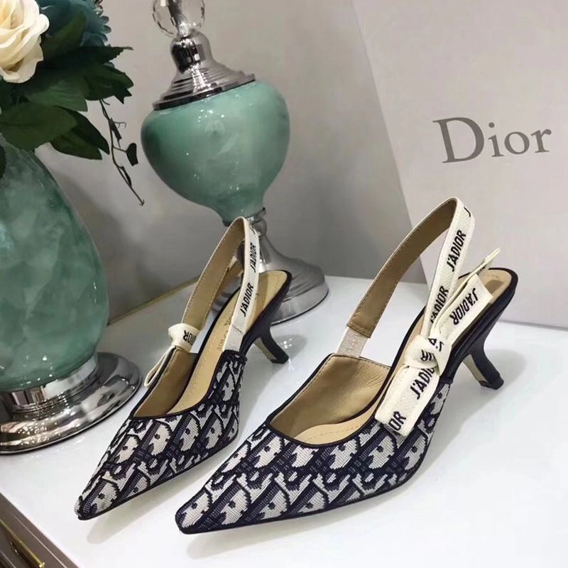 J'Adior Slingback Pumps Women Oblique Motif Canvas Black SportInspired 7239 - Image 3