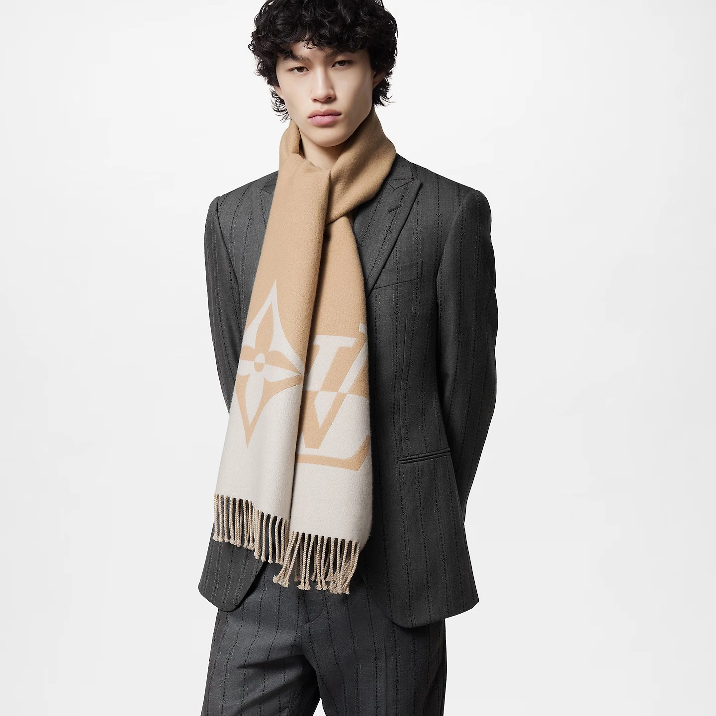 Louis Vuitton Beige M79098 Graphic Dual Scarf - Image 5