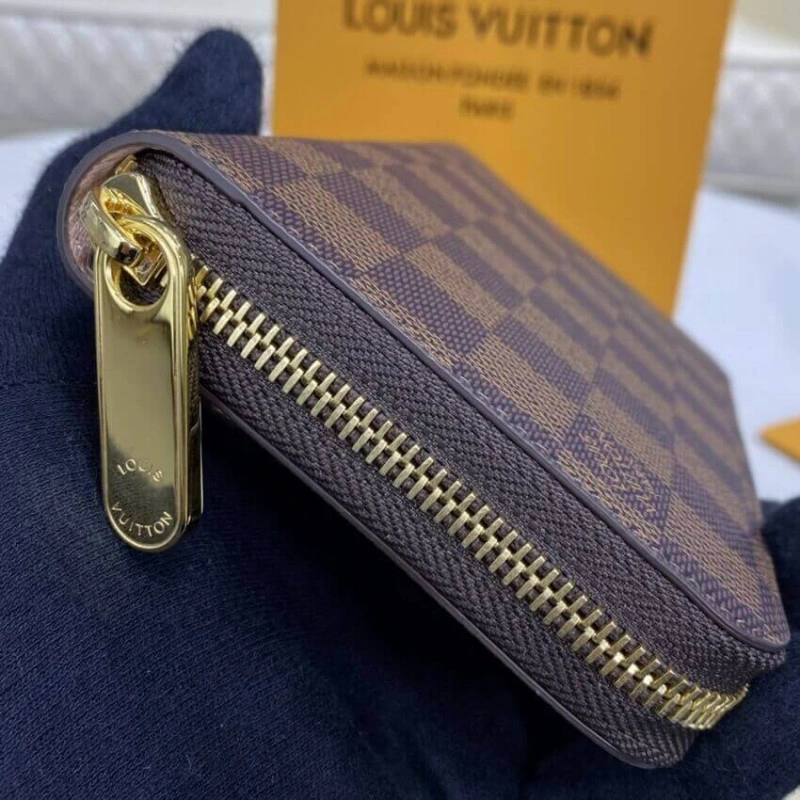 1 open co Louis Vuitton Damier Ebene Zippy Wallet Pink - Image 5