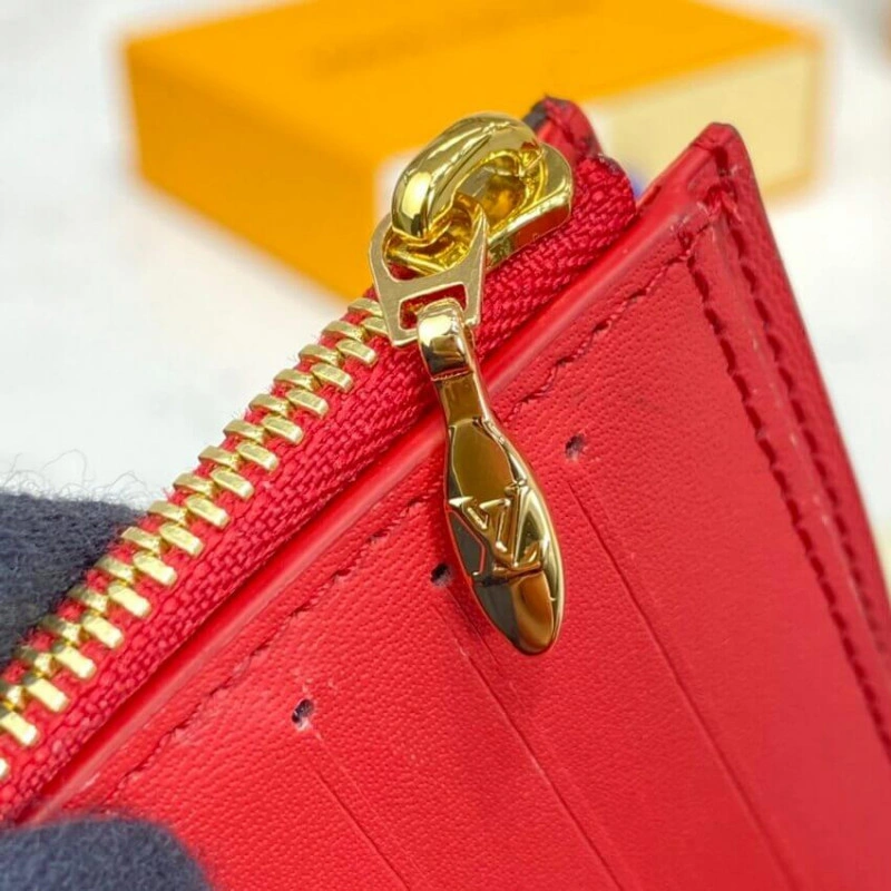 Monogram Louis Vuitton Flower Compact Wallet Red - Image 10