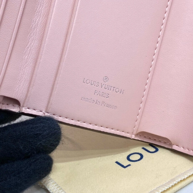 Mahina pe Louis Vuitton Iris XS Wallet in Pink Gradient Mahina Perforated Leather - Image 7