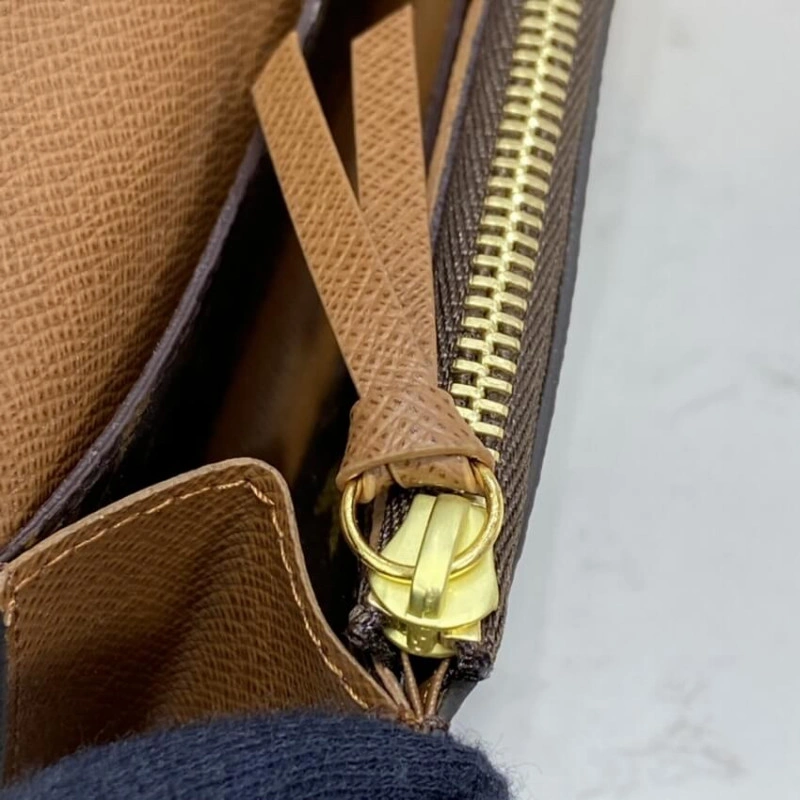 1 large g Louis Vuitton Monogram Canvas Emilie Wallet Brown - Image 9