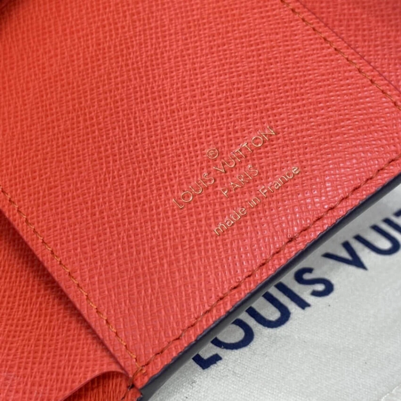 Grained c Louis Vuitton Monogram Canvas Victorine Wallet Watermelon Red - Image 8