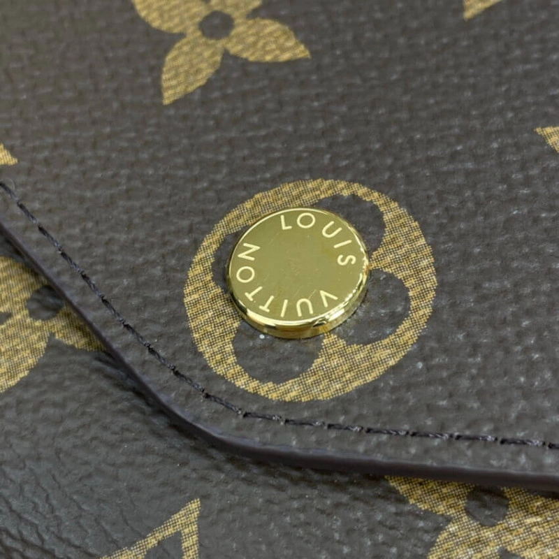 16 card s Louis Vuitton Monogram Cavas Sarah Wallet Brown - Image 6