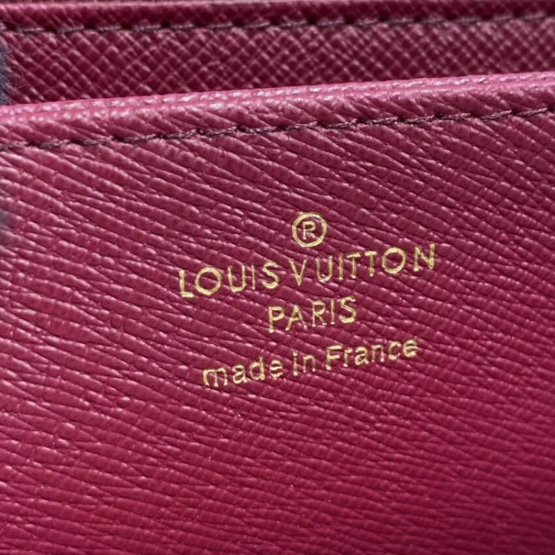 Grained c Louis Vuitton Monogram Zippy Wallet Fuchsia - Image 9