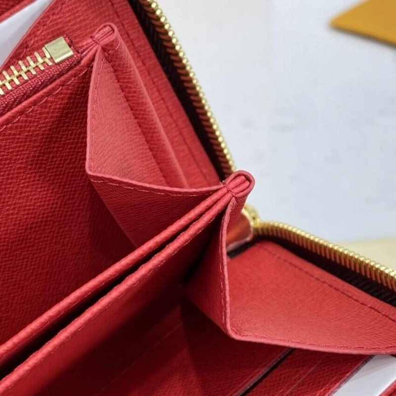 12 card s Louis Vuitton Monogram Zippy Wallet Red - Image 9