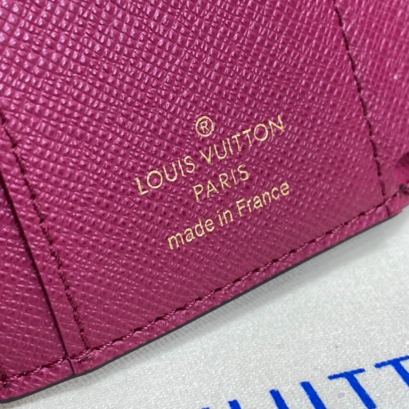 1 flat ba Louis Vuitton Monogram Zoe Wallet Fuchsia - Image 10