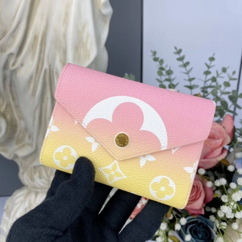 Cowhide l Louis Vuitton Victorine Wallet Pink - Image 3