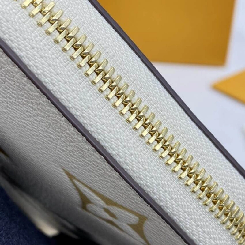 Monogram Louis Vuitton Zippy Wallet Cream Saffron - Image 5