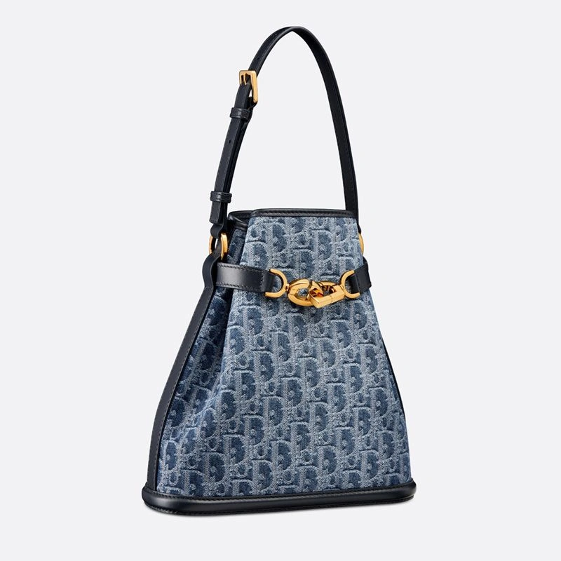 Medium C'est Dior Bag In Oblique Motif Denim Blue GoAnywhere 7029 - Image 3