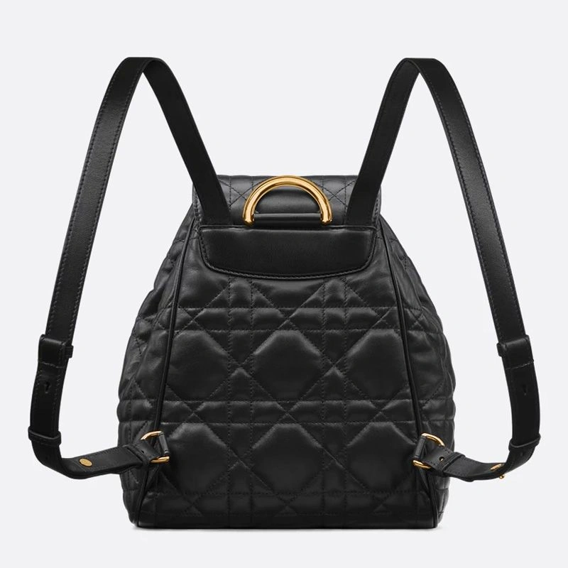 Medium Dior Caro Backpack In Macrocannage Lambskin Black NewStyle 4215 - Image 3