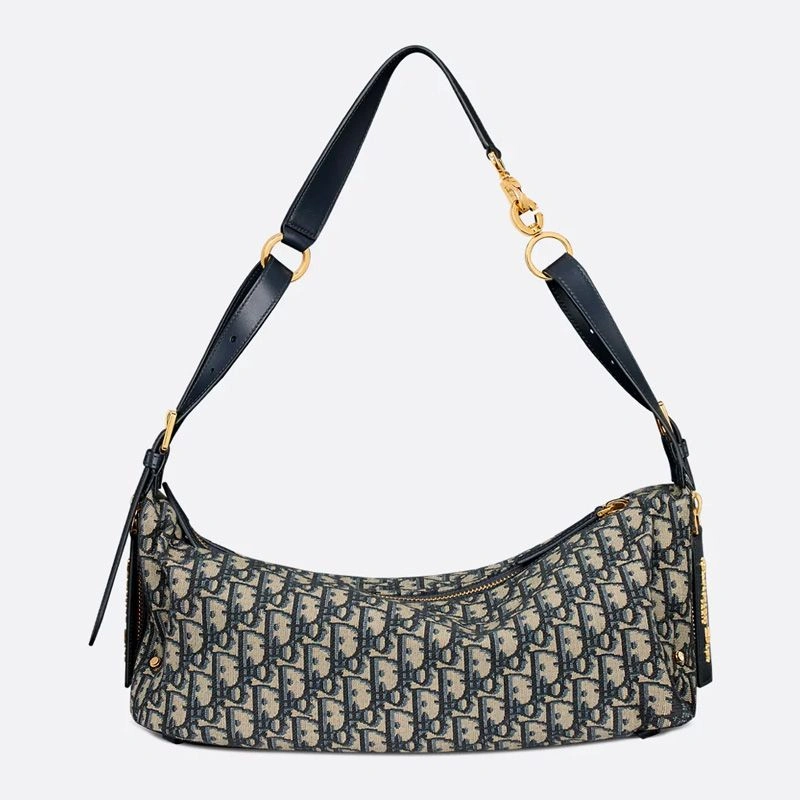 Small Dior D-Journey Bag In Oblique Motif Canvas Blue Comfortable 321 - Image 3