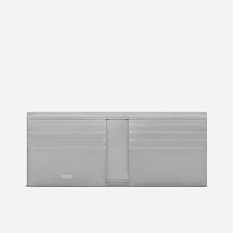 SmartChoice 3128 Dior Bi-Fold Wallet CD Diamond Motif Canvas Grey - Image 3
