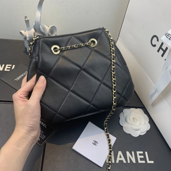 CHANEL SMALL DRAWSTRING BAG AllSeason 266 - Image 3