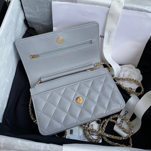 Popular CHANEL CHAIN WALLET LAMBSKIN NEW EDITION 1351 - Image 6