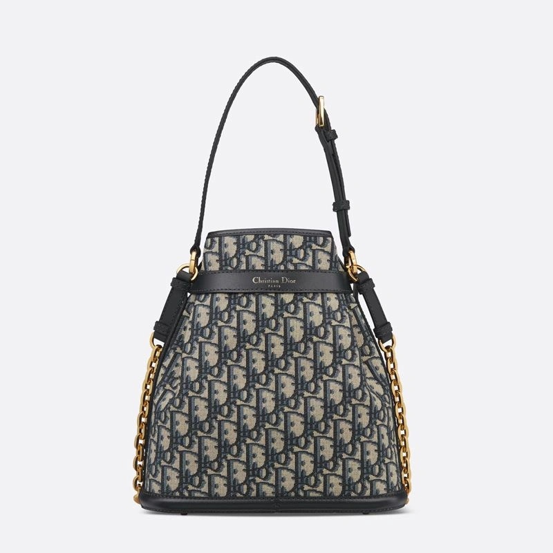 Medium C'est Dior Bag Oblique Motif Canvas Blue - Image 3