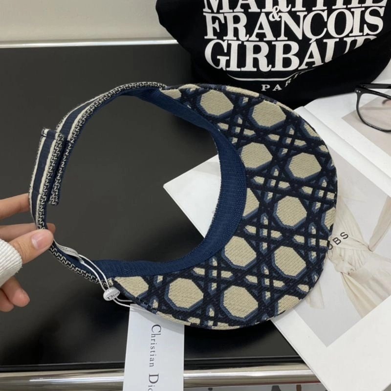 Christian Dior Visor Macrocannage Motif Cotton Blue - Image 3