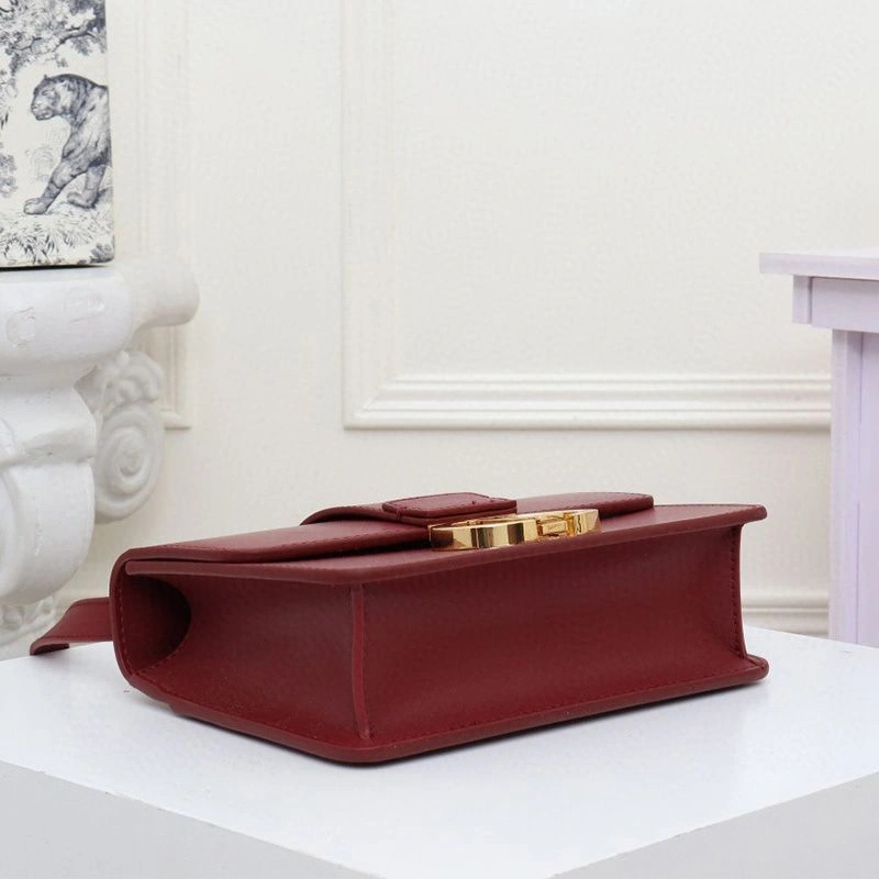 Dior 30 Montaigne Bag Box Calfskin Burgundy - Image 4