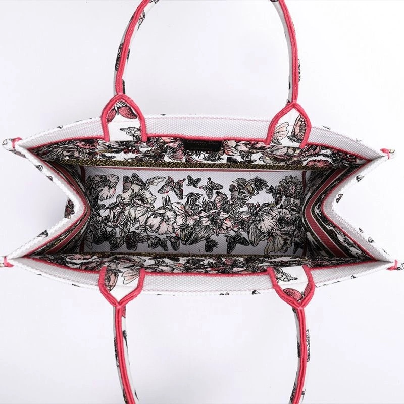 Dior Book Tote Butterfly Motif Canvas Multicolor - Image 4