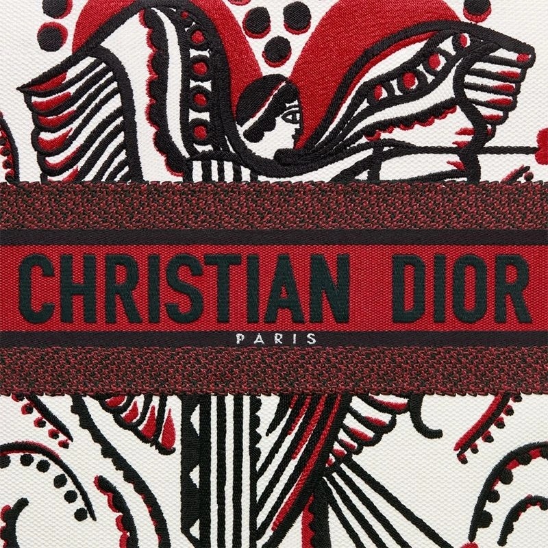 Dior Book Tote Cupidon Motif Canvas White - Image 4