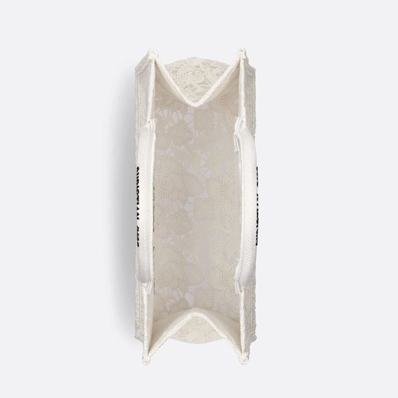 Dior Book Tote Macrame D-Lace Motif Canvas White - Image 4