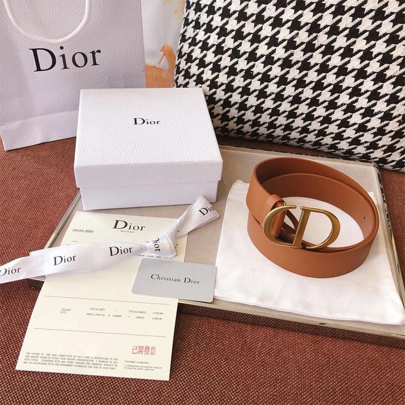 Dior CD Belt Leather Brown - Image 4