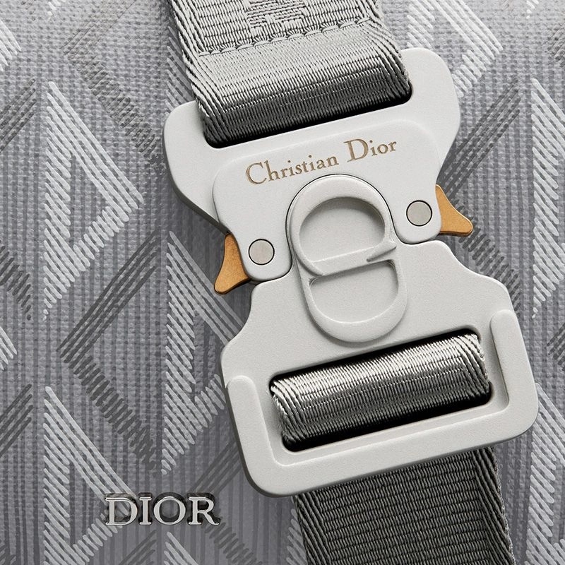 Dior Lingot 22 Bag CD Diamond Motif Canvas Grey - Image 5