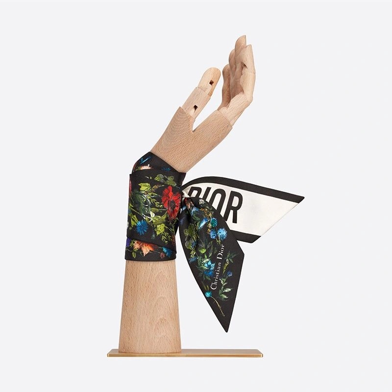 Dior Mitzah Twill D-Millefiori Motif Silk Black - Image 3