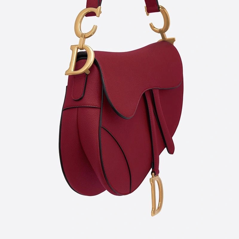 Dior Saddle Bag Grained Calfskin Red - Image 4